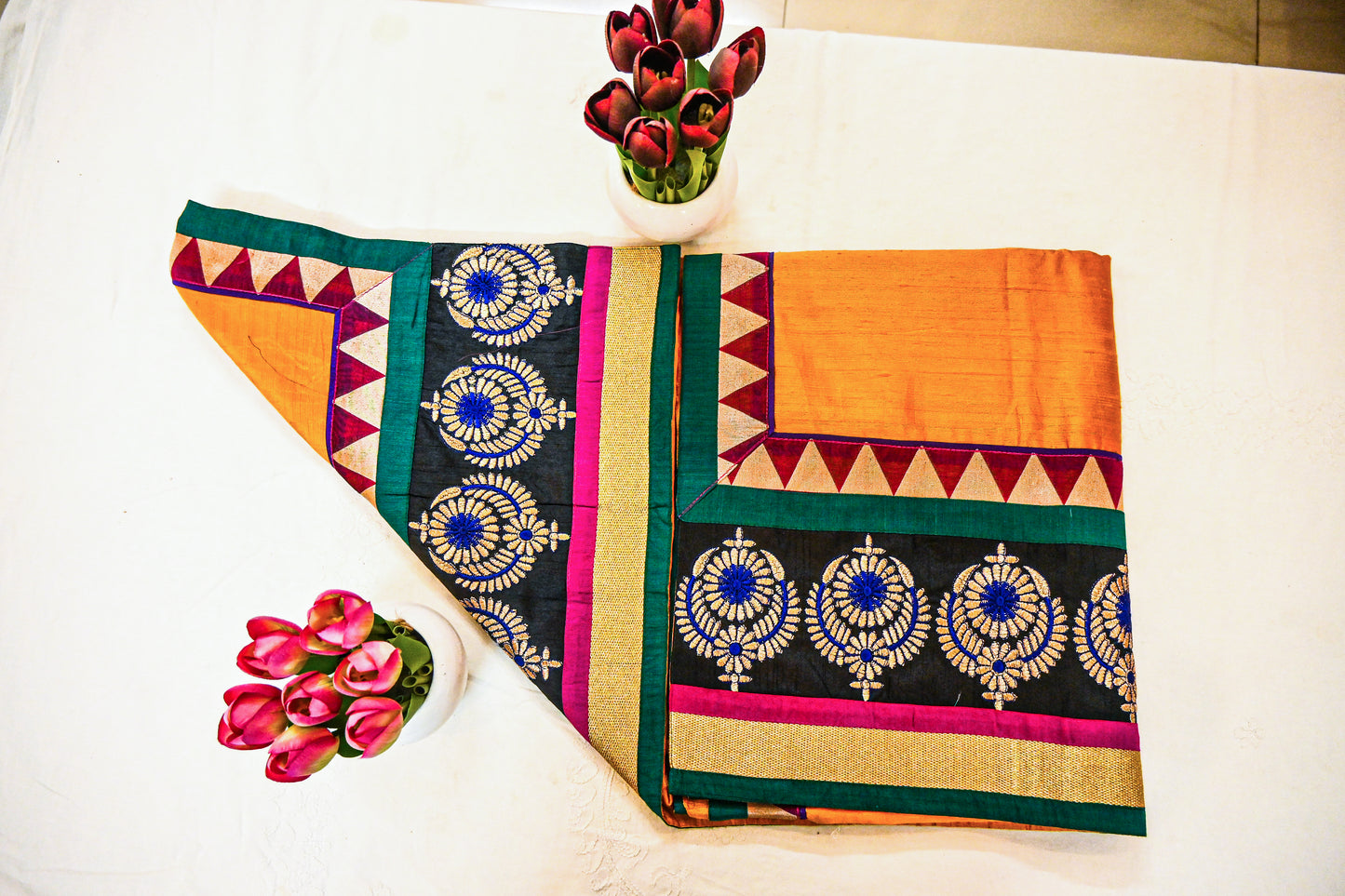 Pure raw Silk with Silk Mark Saree