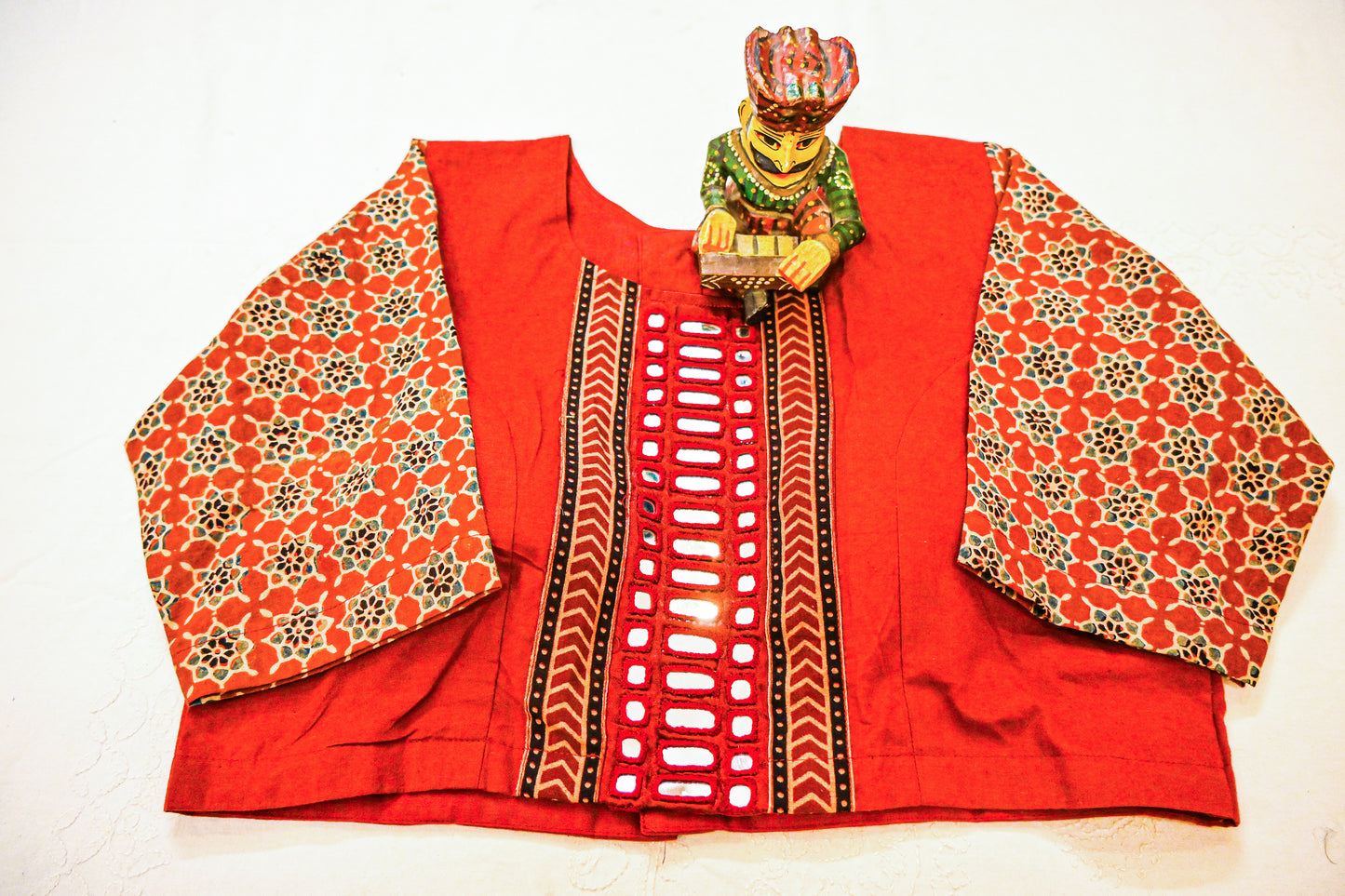 Kutch glass work embroidery Blouse