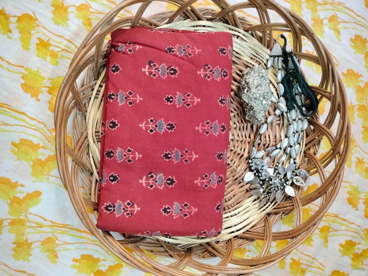 Pure cotton hand block print dress material 500₹/Meter