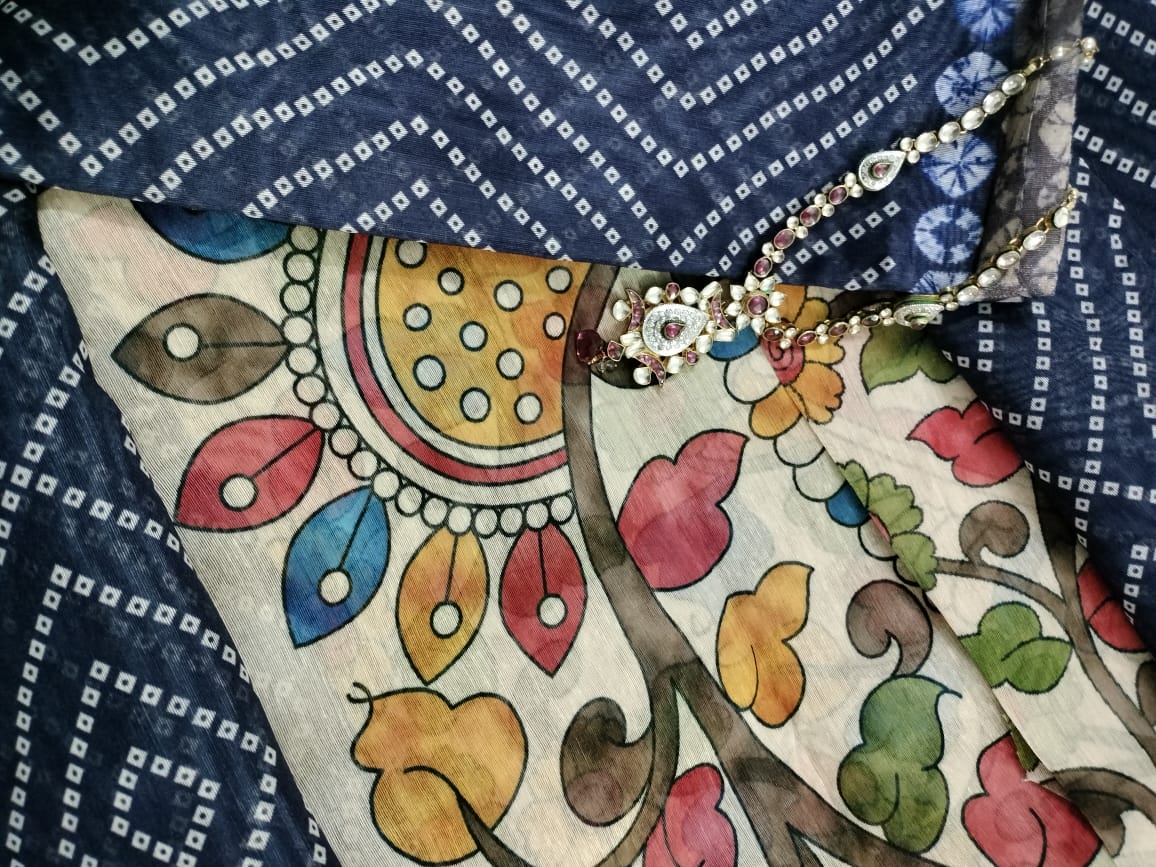 Semi Chanderi silk saree