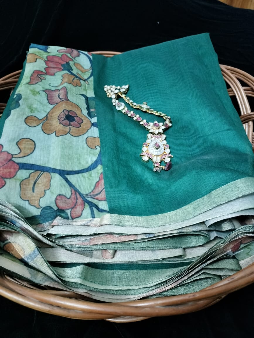 Semi Chanderi silk saree