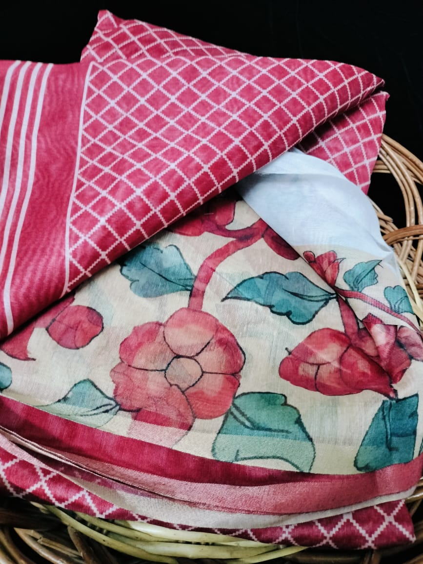 Semi Chanderi Saree