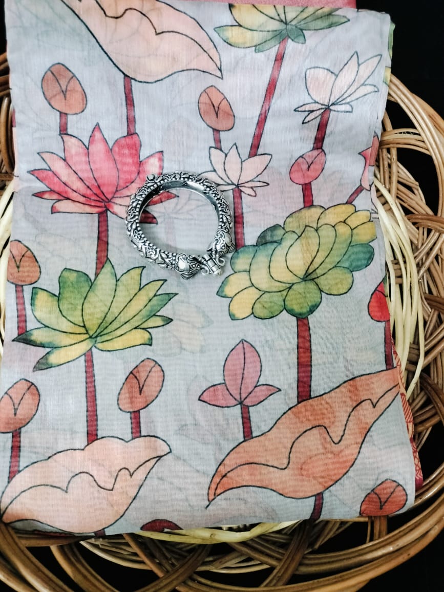 Semi Chanderi silk saree