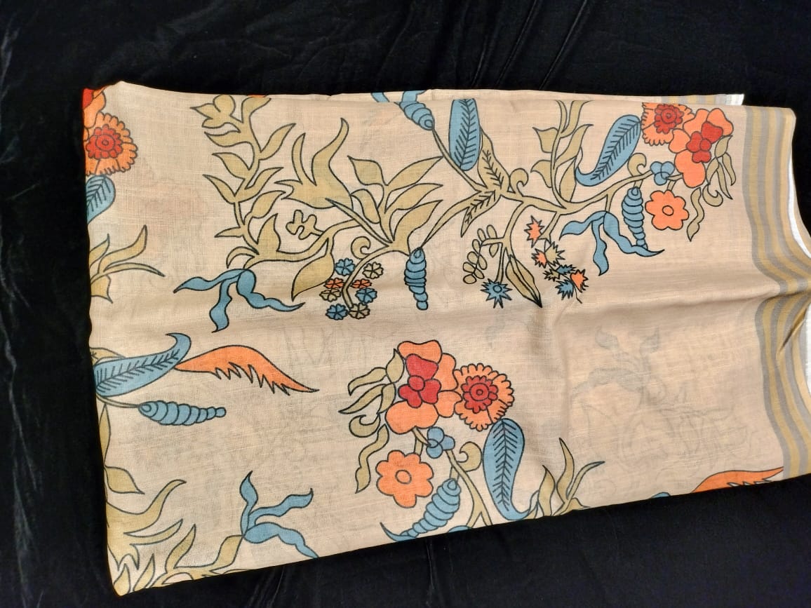 Semi Chanderi saree