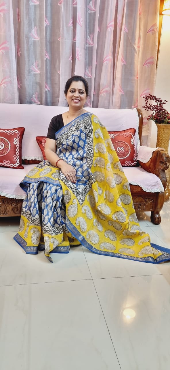 Pure Maheshwari silk saree