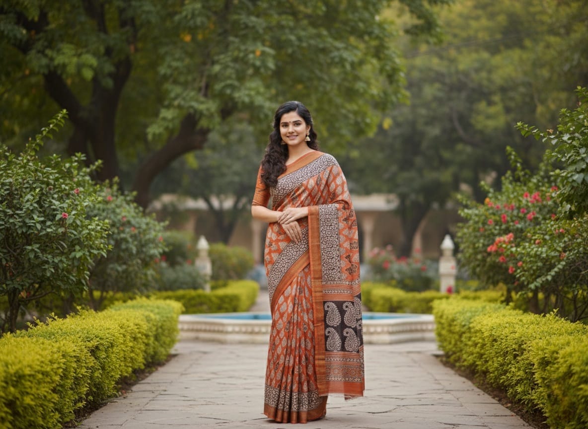 Pure Maheshwari Silk Saree
