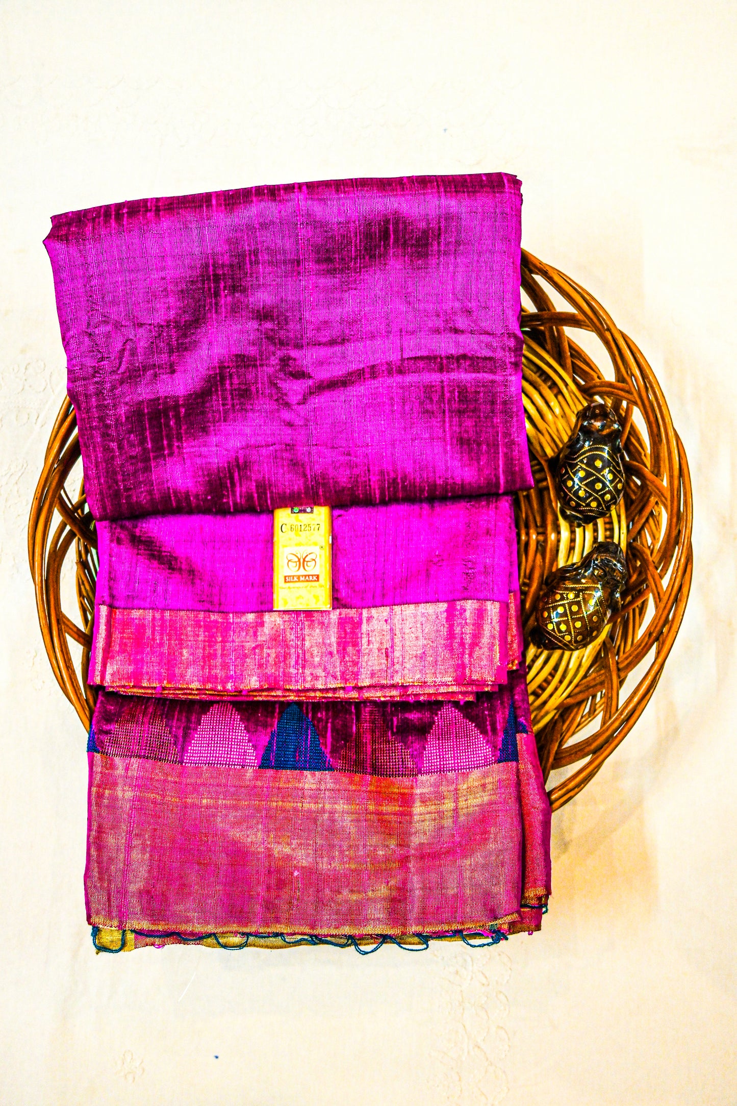 Pure Raw Silk with Silk Mark Saree