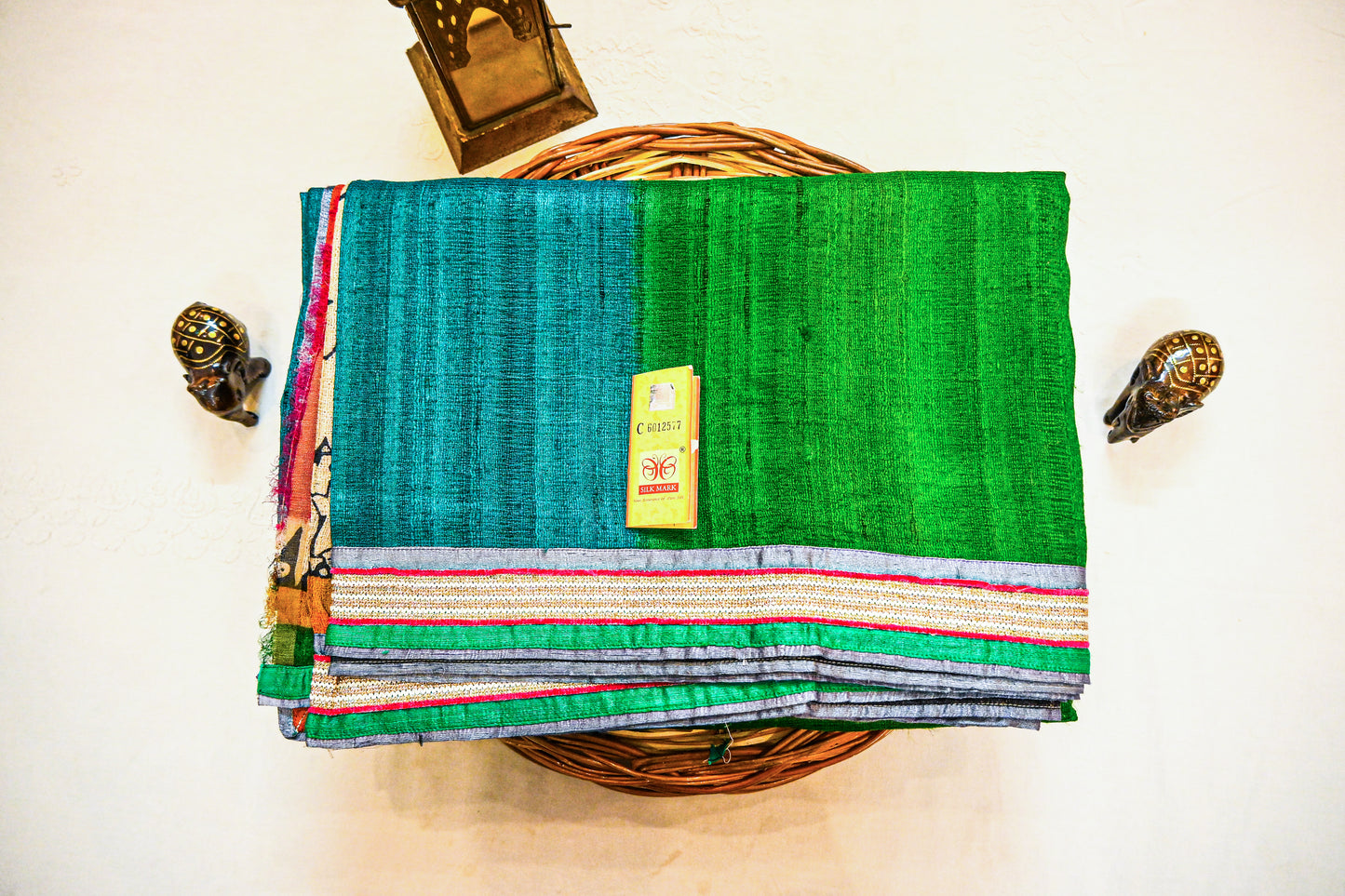 Pure Tussar Ghicha Silk with Silk Mark Saree