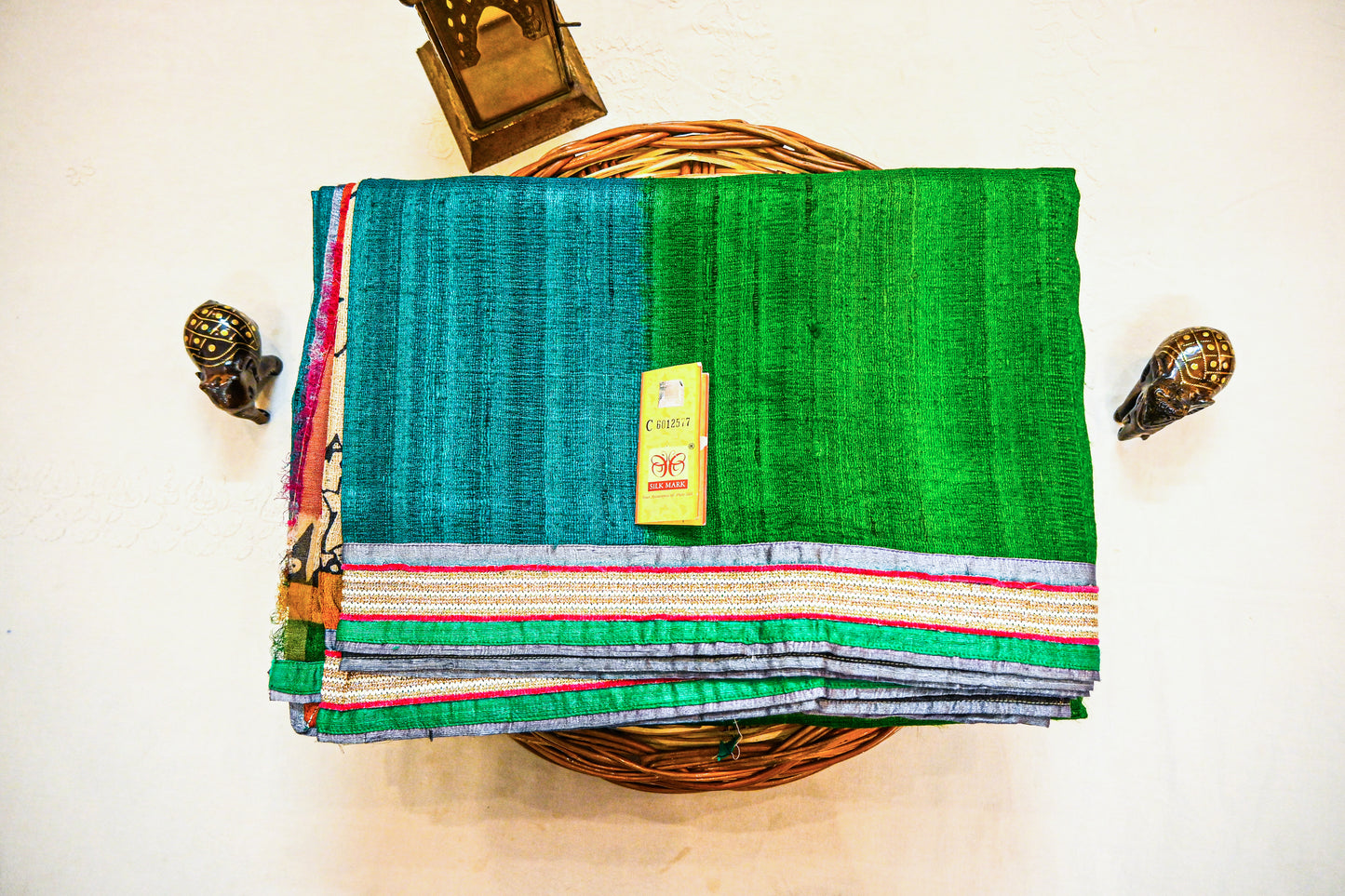 Pure Tussar Ghicha Silk with Silk Mark Saree