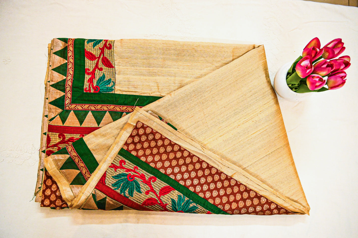 Pure Tussar Raw Silk with Silk Mark Saree