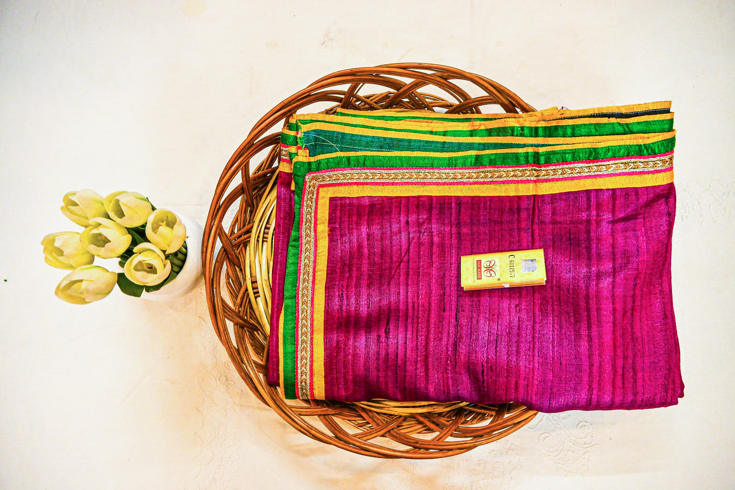 Pure Tussar Silk with Silk Mark Saree