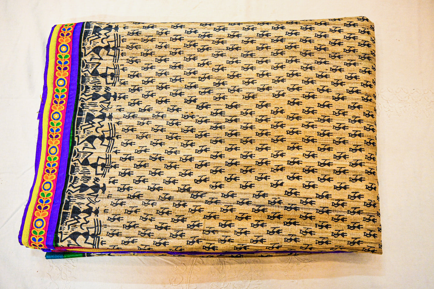 Pure Tussar Ghicha Silk with Silk Mark Saree