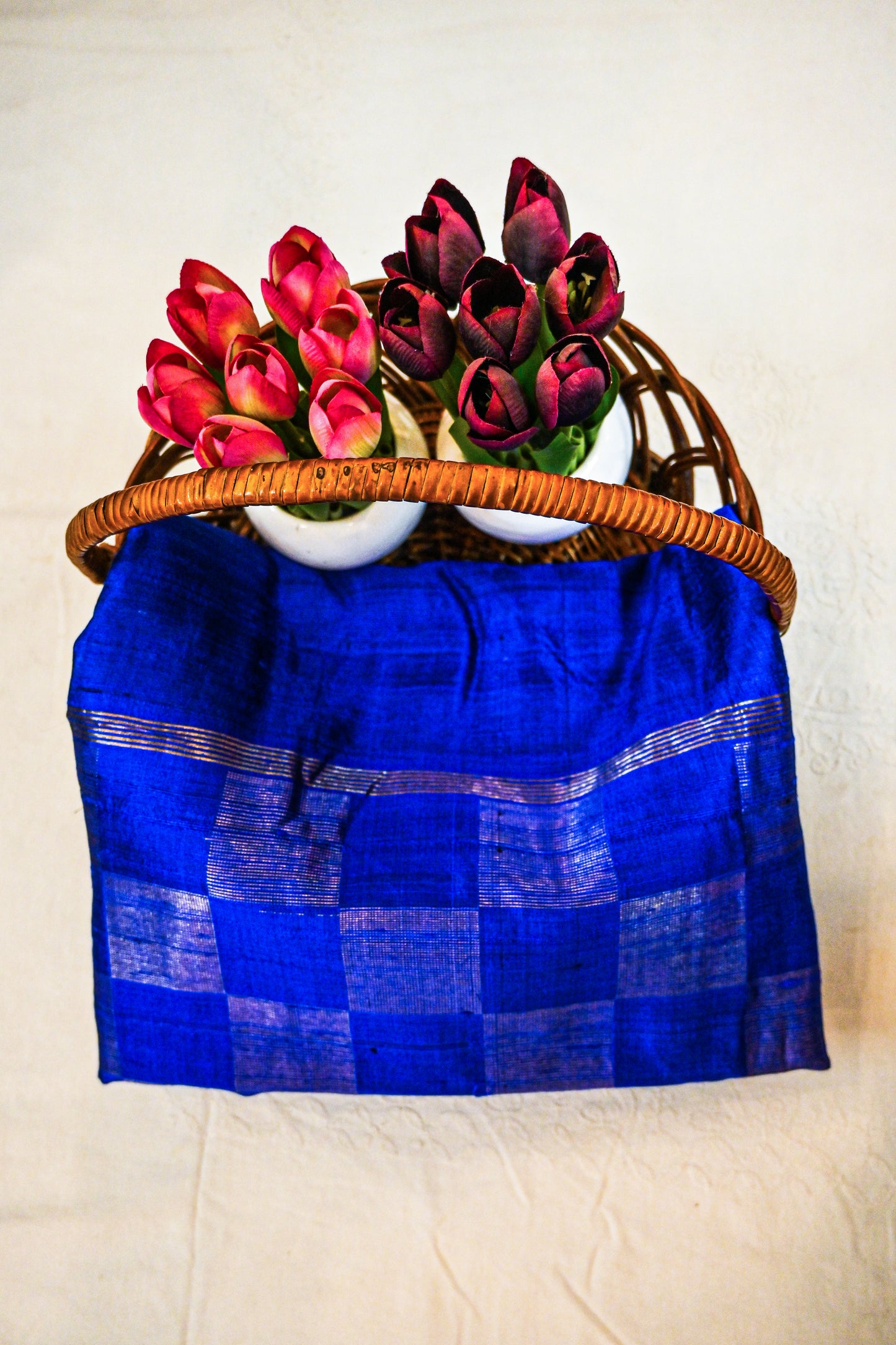 Pure raw Silk with Silk Mark Saree