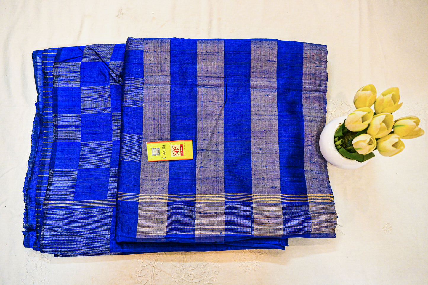 Pure raw Silk with Silk Mark Saree