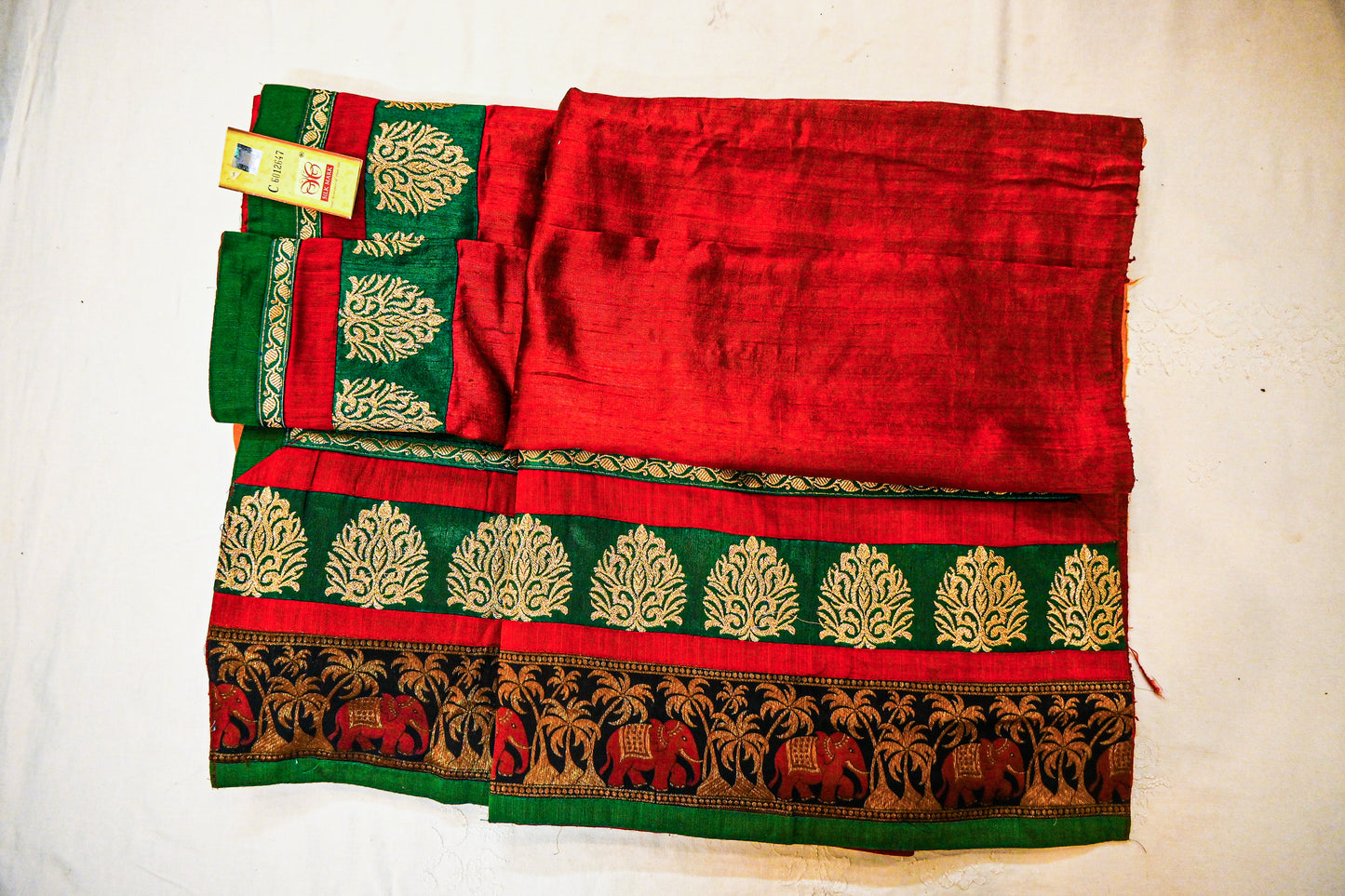 Pure raw Silk with Silk Mark Saree