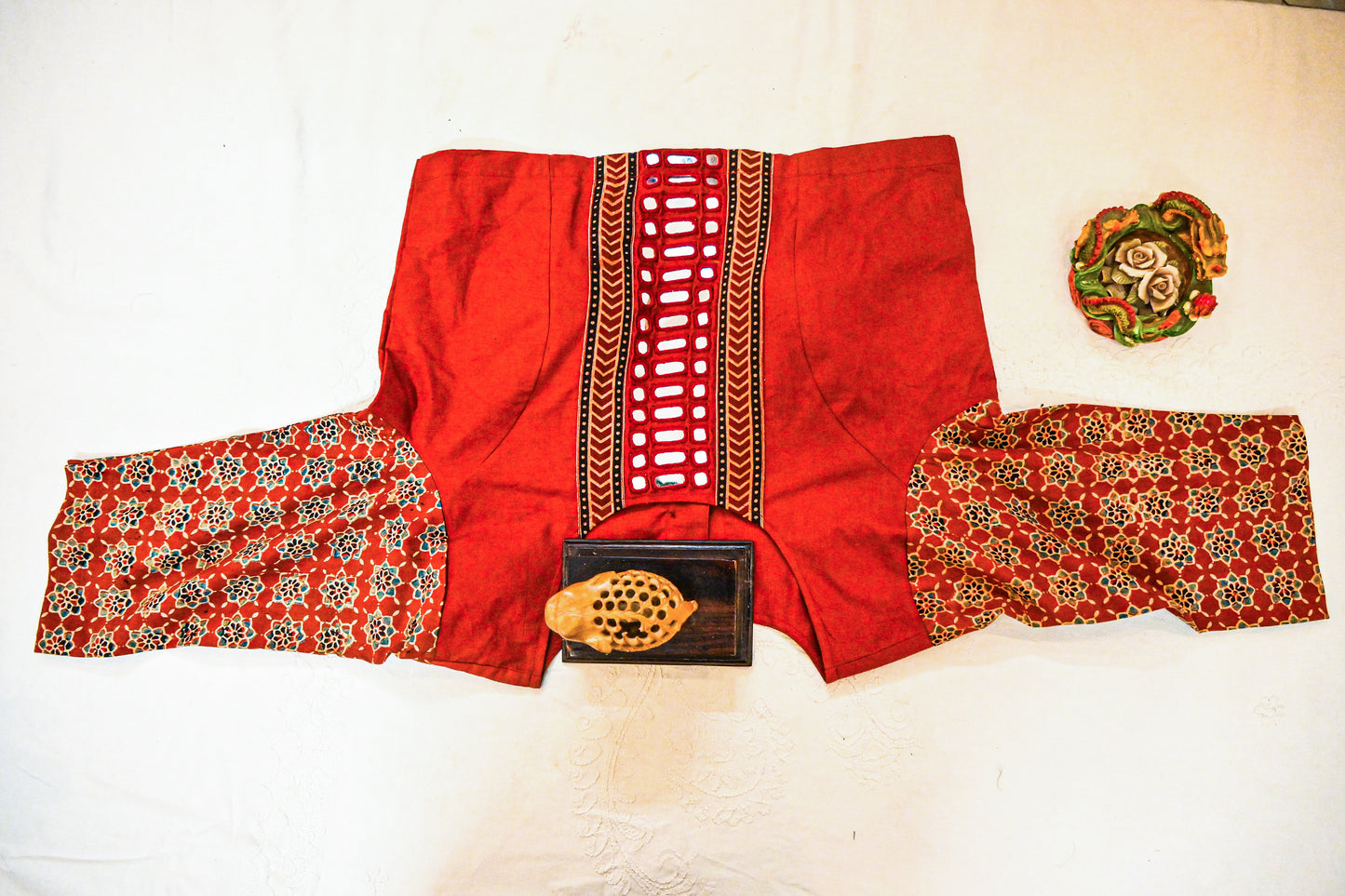 Kutch glass work embroidery Blouse