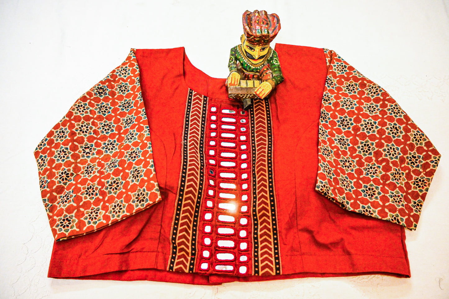 Kutch glass work embroidery Blouse