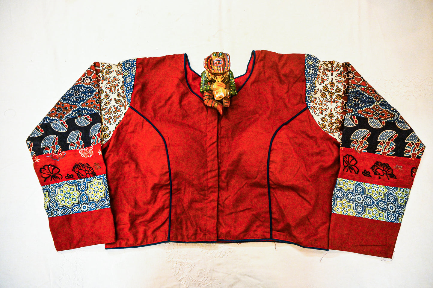 Ajrakh patchwork Blouse with Special Kutch Blouse