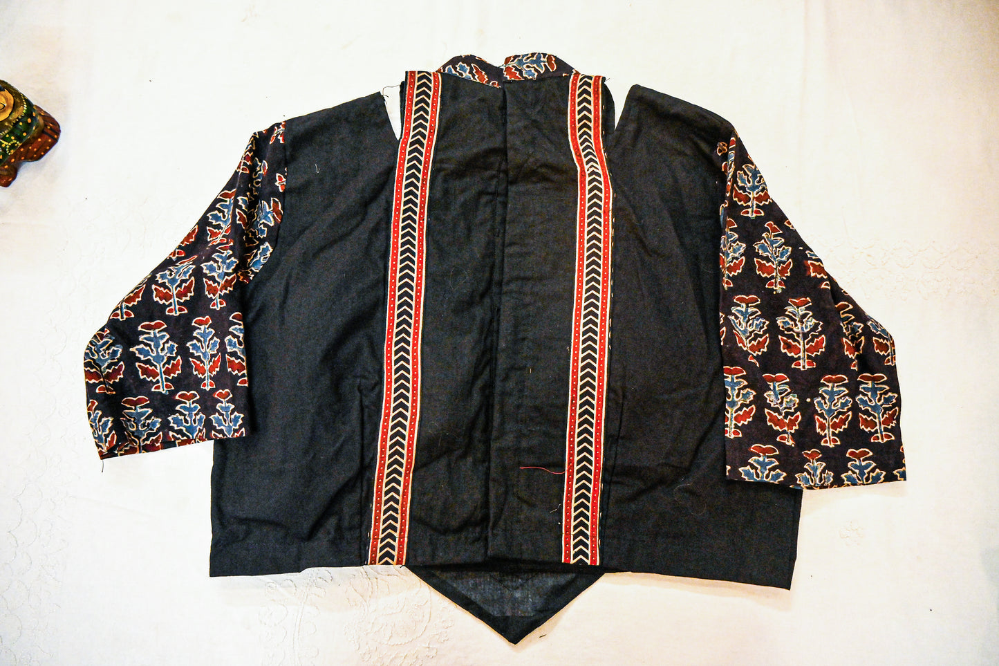 Ajrakh Mirror work Embroidery Blouse