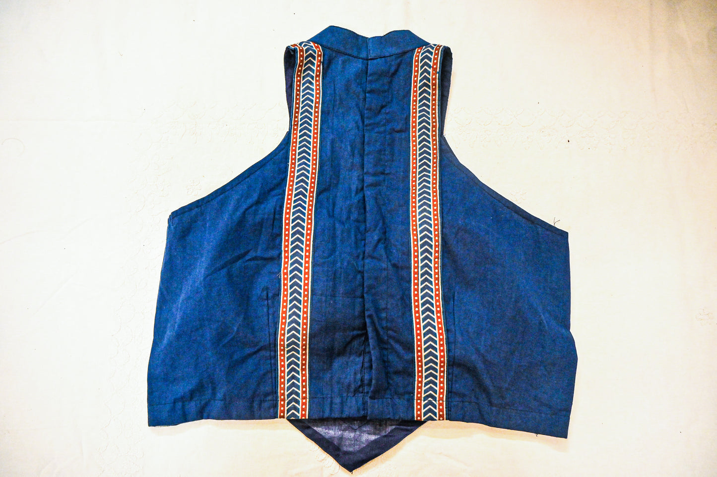 Ajrakh Mirror work Embroidery Blouse