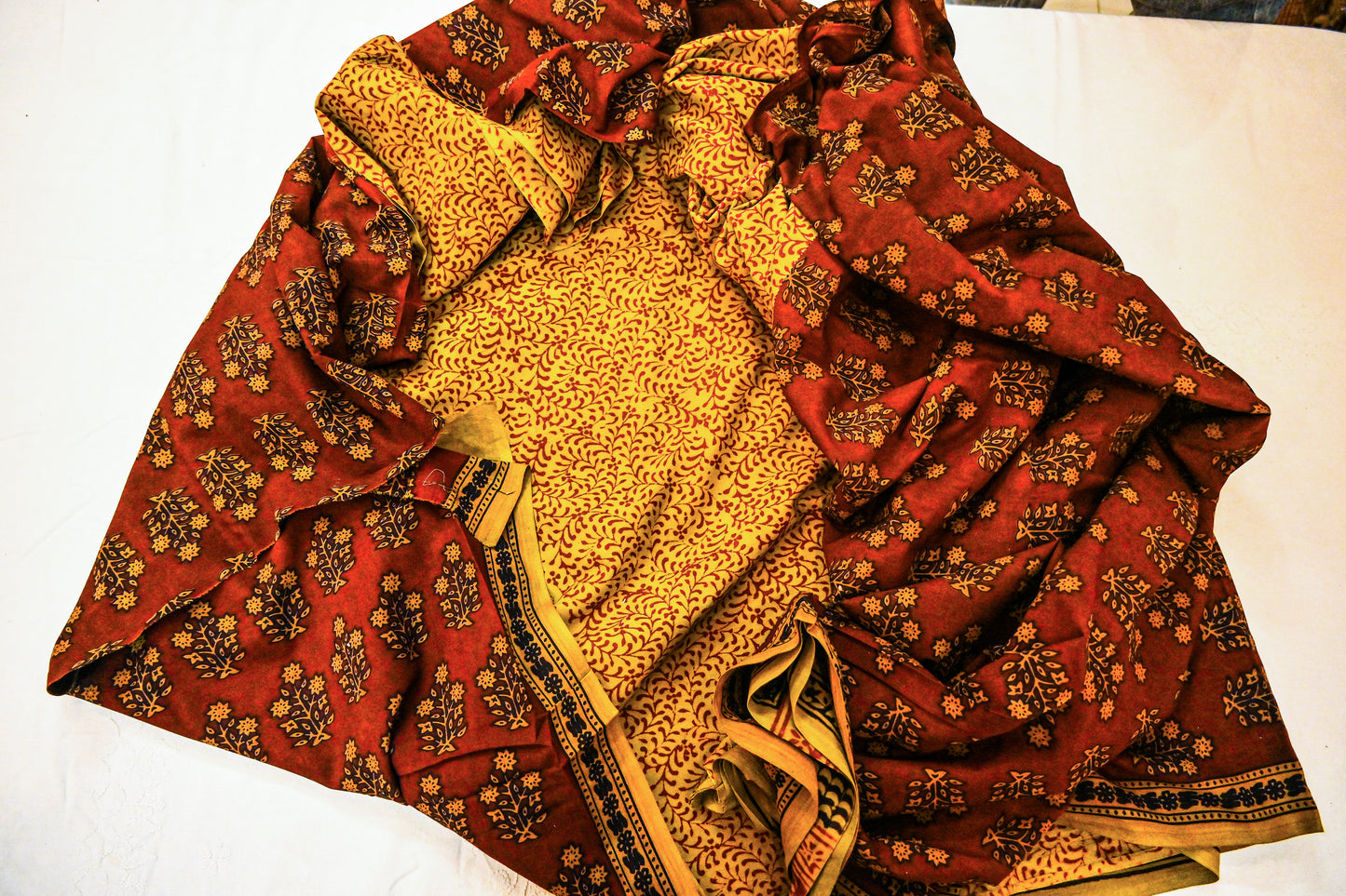 Pure Cotton Bagh  hand block print complete salwar suit