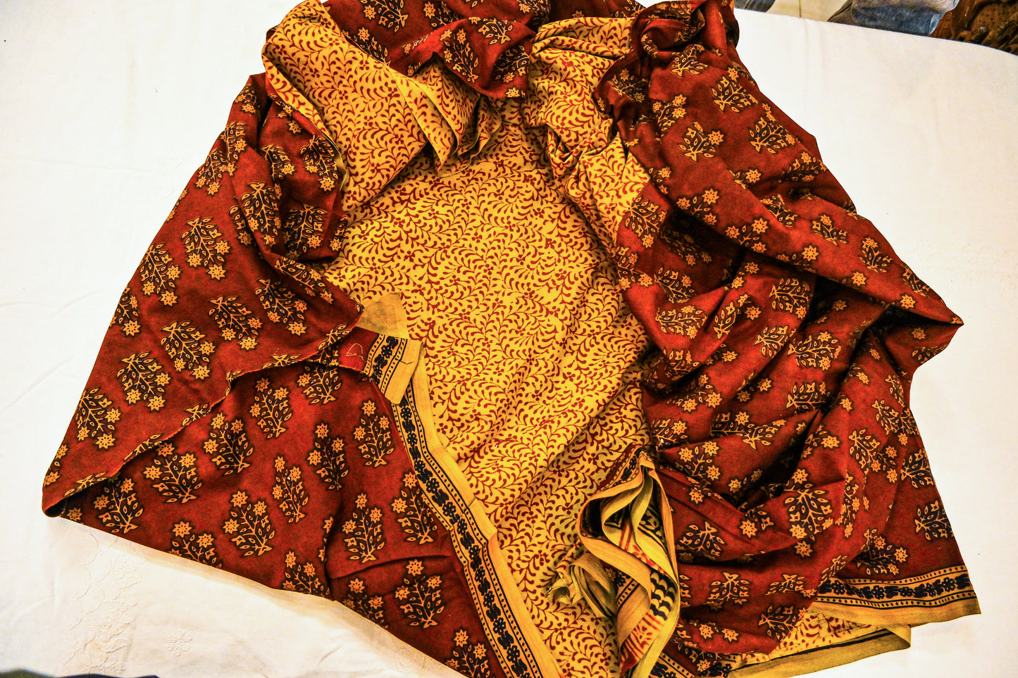 Pure Cotton Bagh  hand block print complete salwar suit