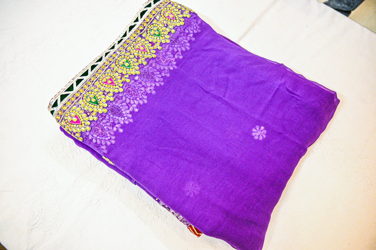 Pure Georgette with Hand embroidery Saree
