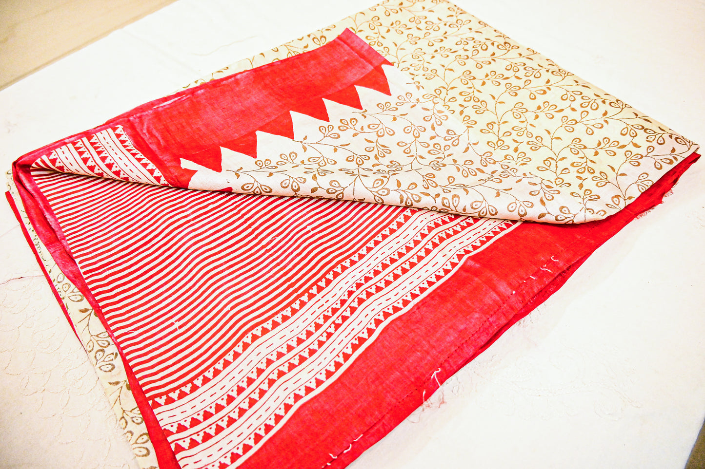 Pure Raw Tussar Silk with Silk Mark Saree