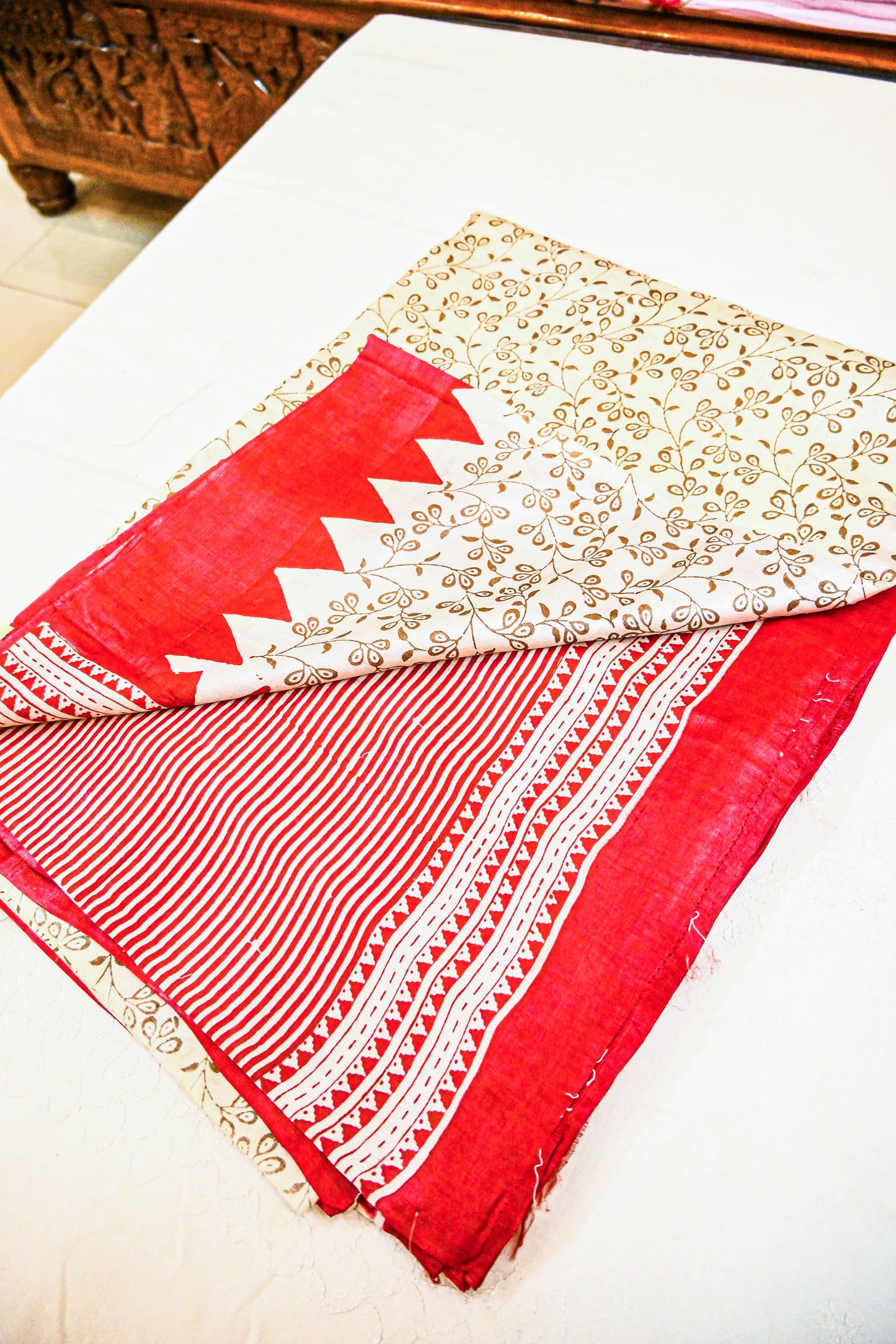 Pure Raw Tussar Silk with Silk Mark Saree