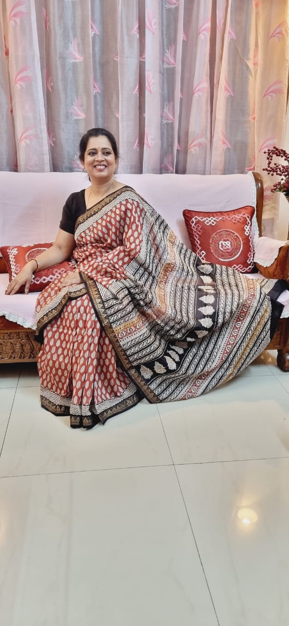 Pure Maheshwari silk saree