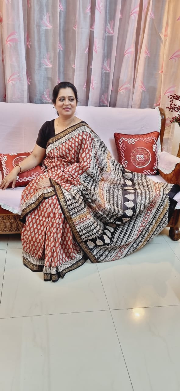 Pure Maheshwari silk saree