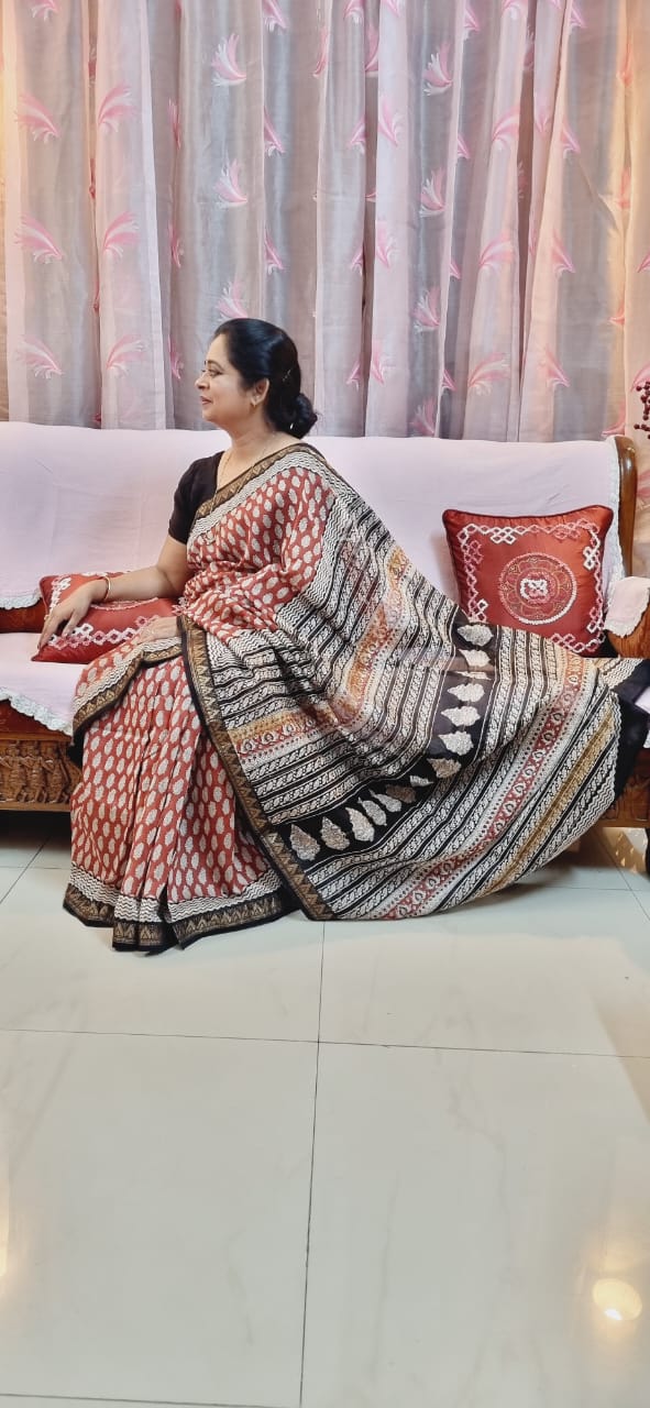 Pure Maheshwari silk saree