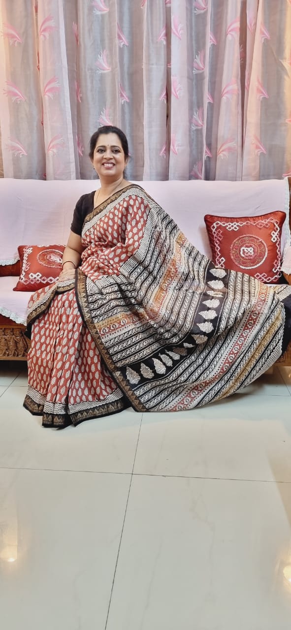 Pure Maheshwari silk saree