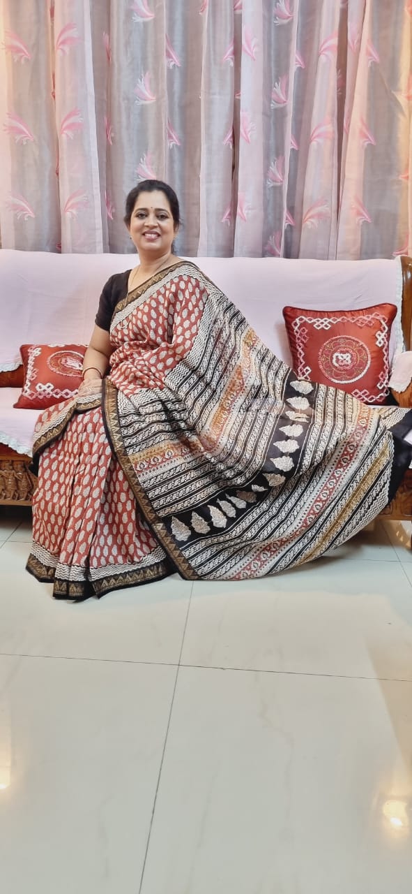 Pure Maheshwari silk saree