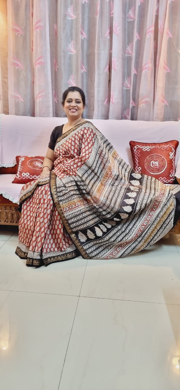Pure Maheshwari silk saree