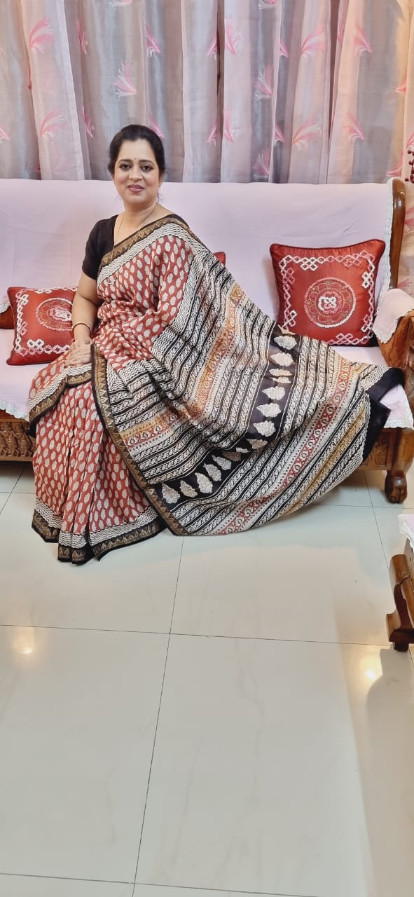 Pure Maheshwari silk saree
