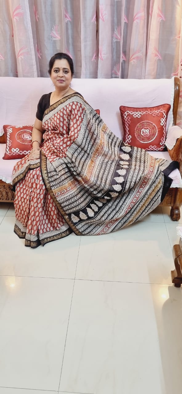 Pure Maheshwari silk saree