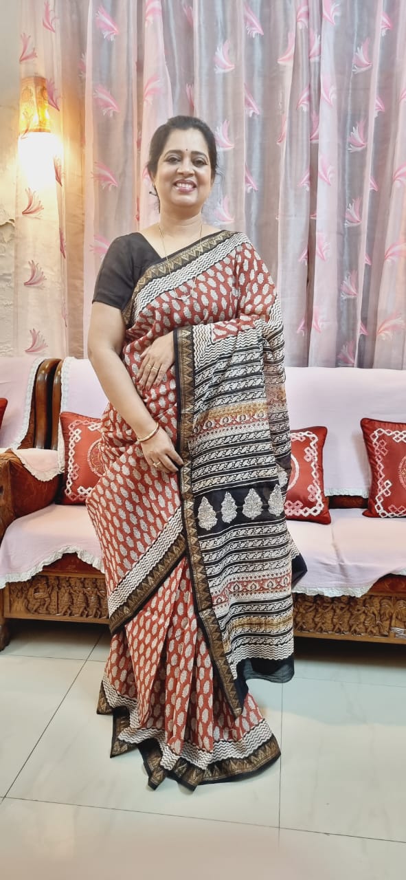 Pure Maheshwari silk saree