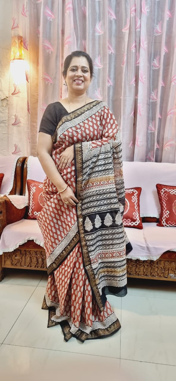 Pure Maheshwari silk saree
