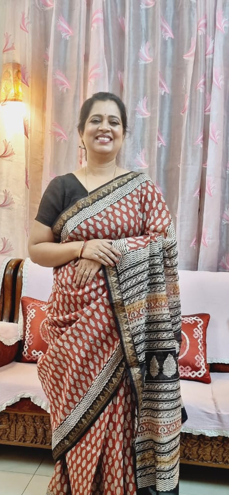 Pure Maheshwari silk saree