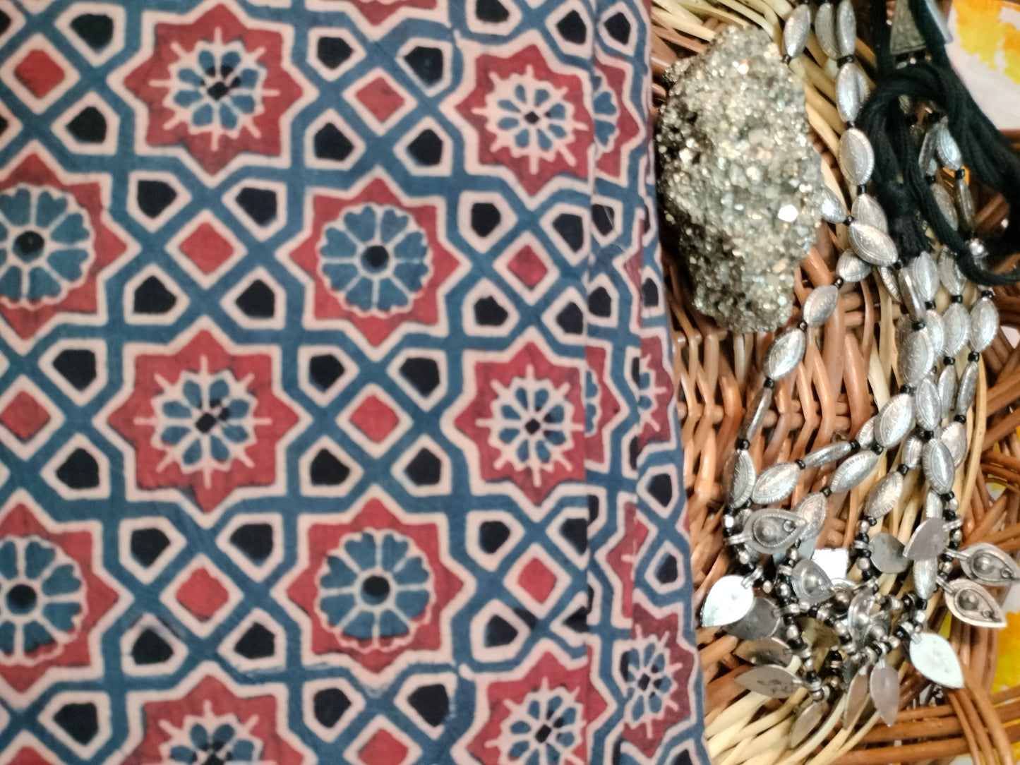 Pure cotton hand block print dress material /Meter