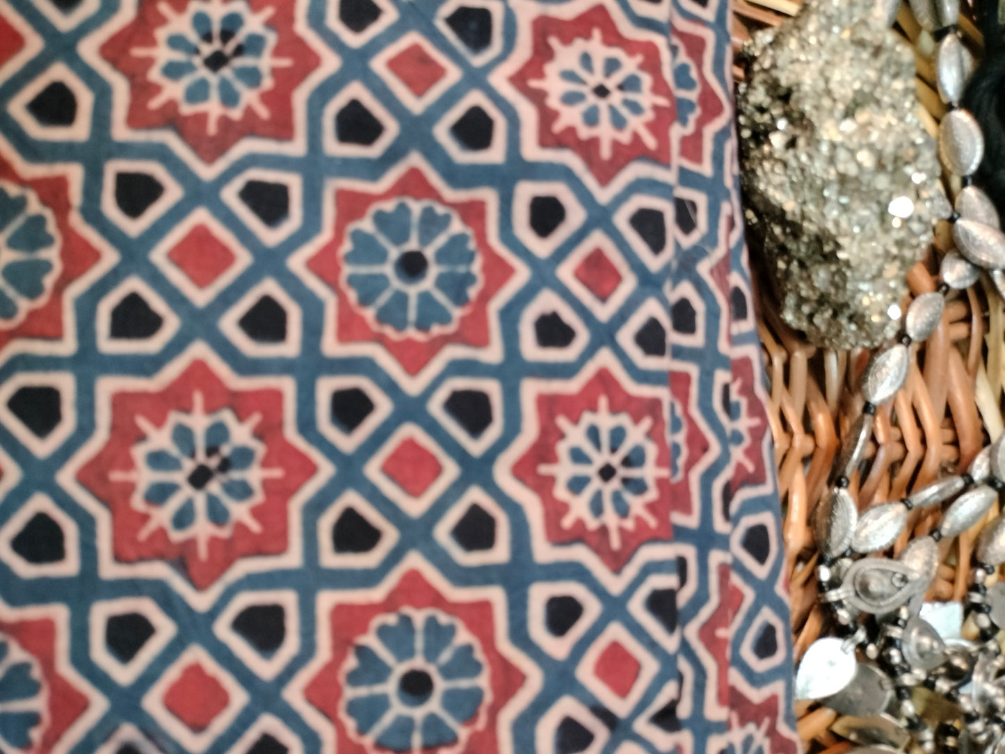 Pure cotton hand block print dress material /Meter