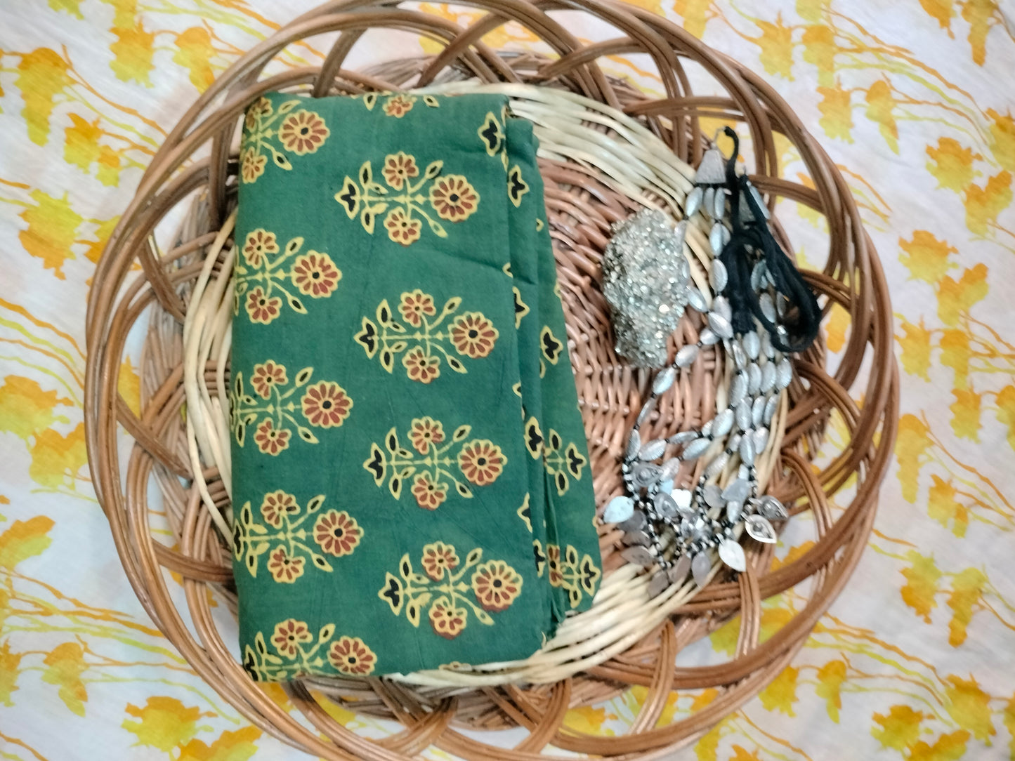 Pure cotton hand block print dress material /Meter