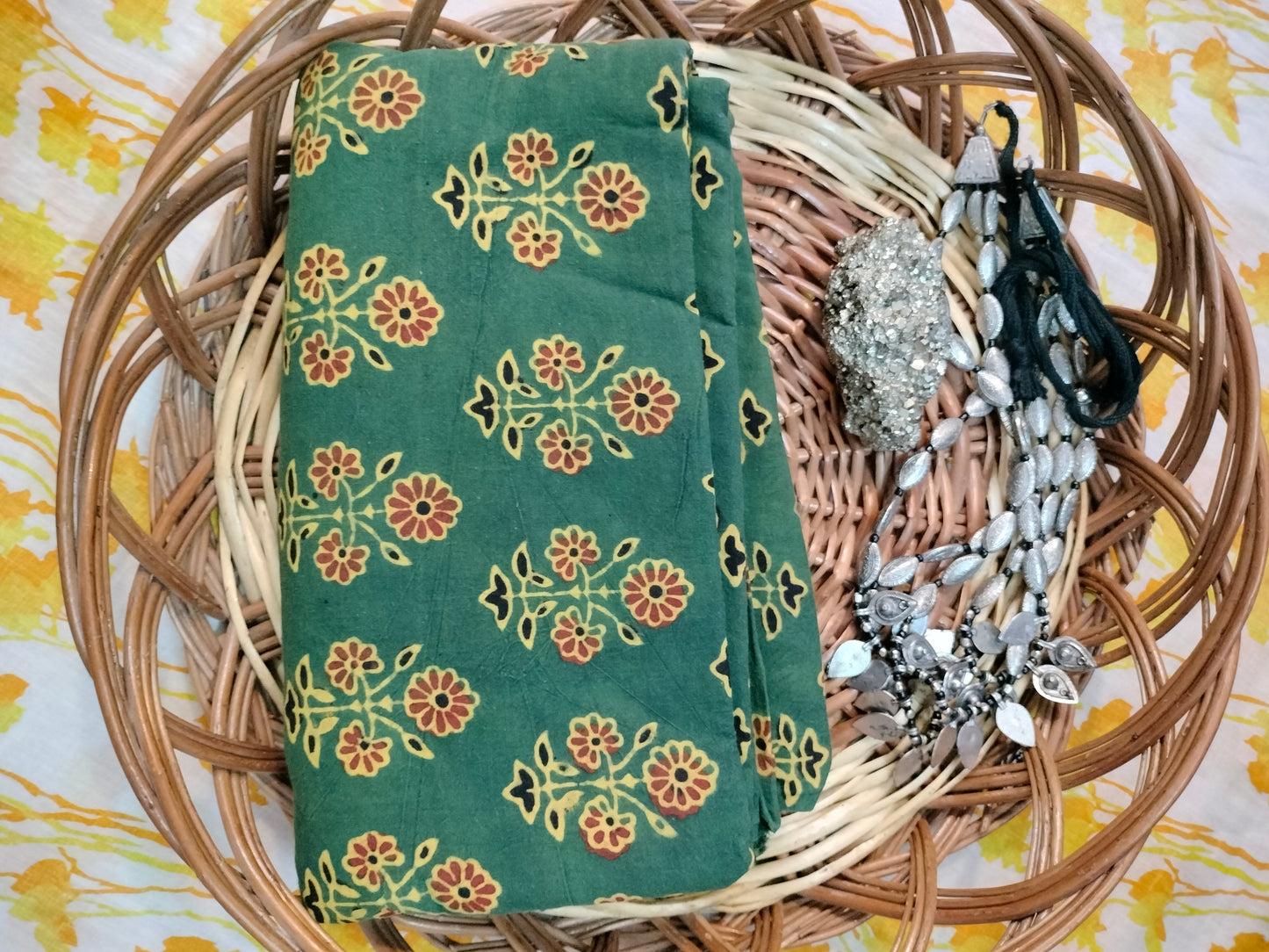 Pure cotton hand block print dress material /Meter