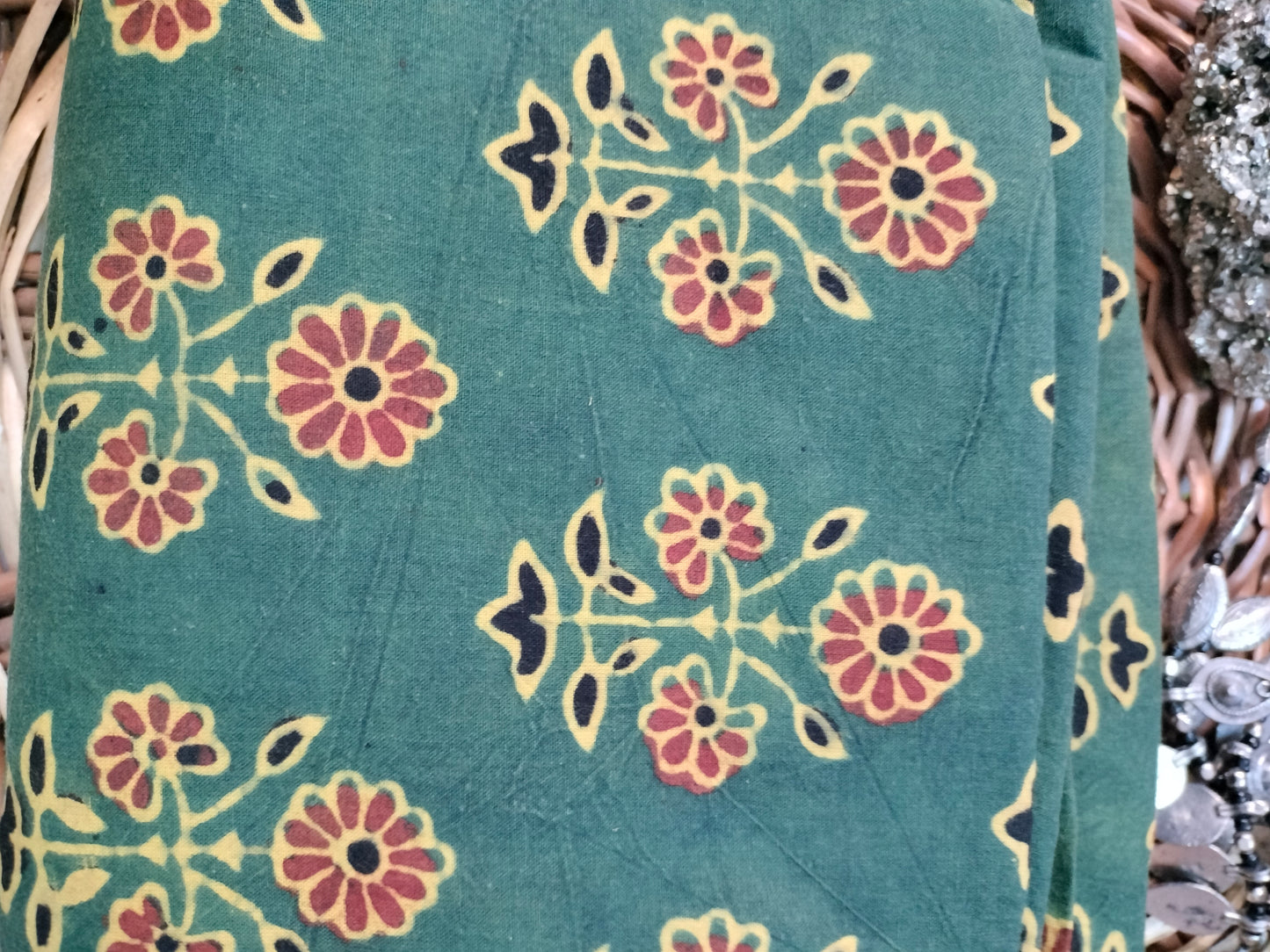 Pure cotton hand block print dress material /Meter