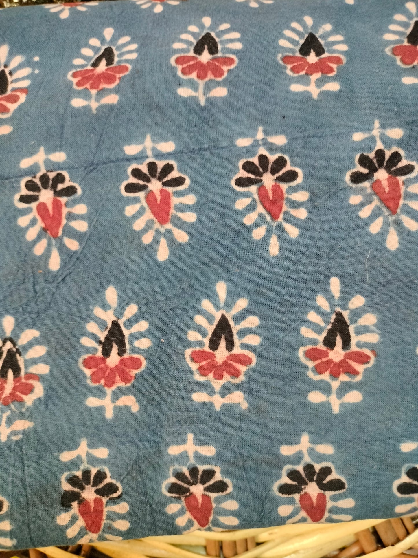 Pure cotton hand block print dress material/Meter