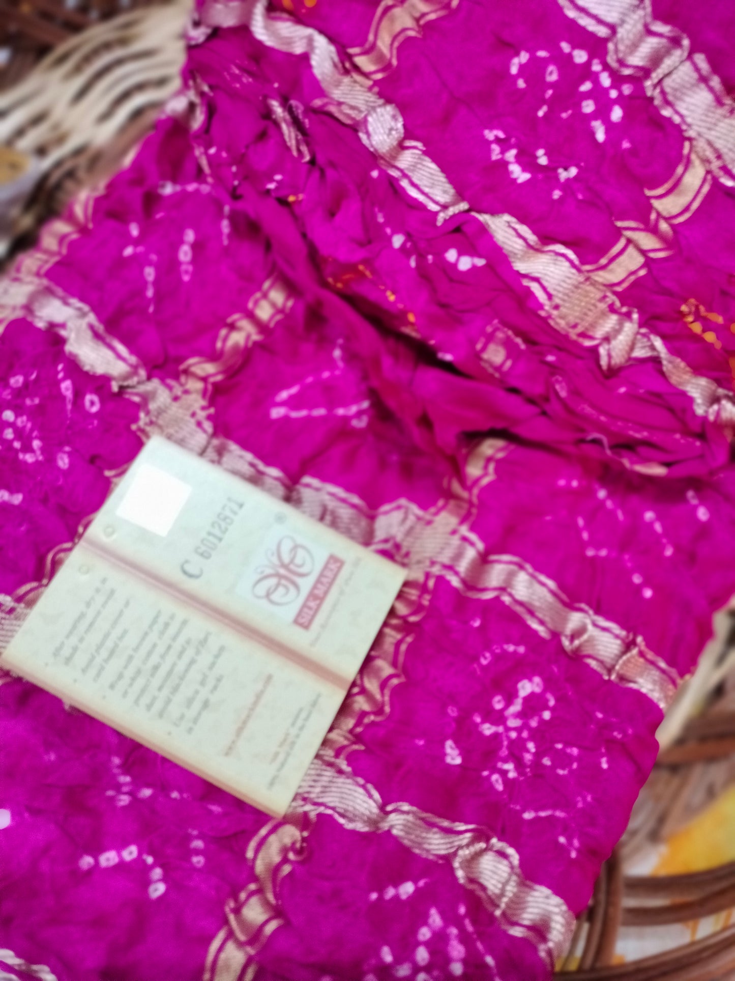 Pure gajji silk bandhej ghatchola Saree