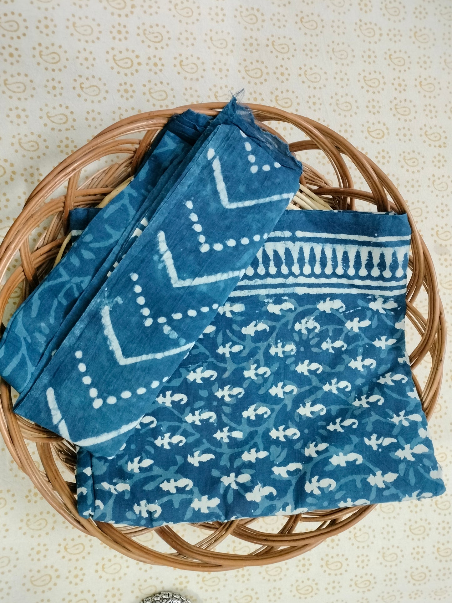 Pure Mul cotton suit with chiffon dupatta