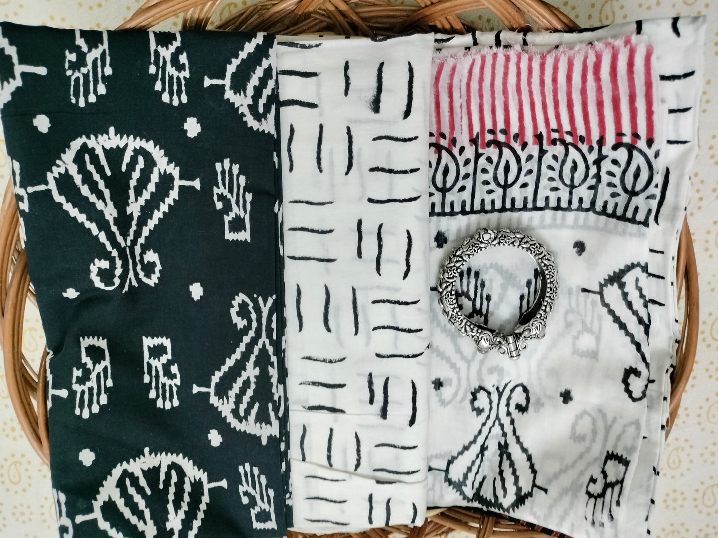 Pure Mul cotton suit with chiffon dupatta