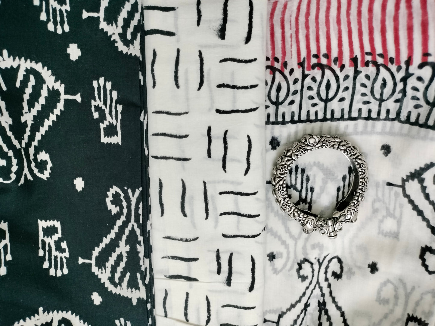 Pure Mul cotton suit with chiffon dupatta